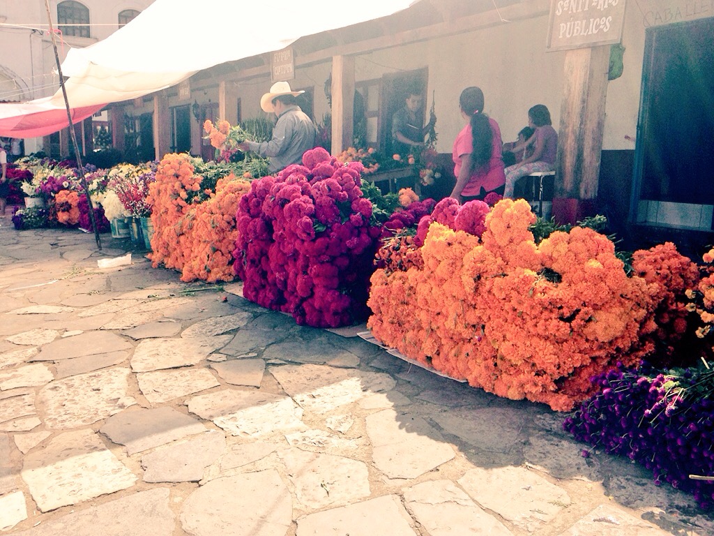 Just the start of the mountains of flowers that were sold at the markets for weeks leading up to Dia de los Muertos
